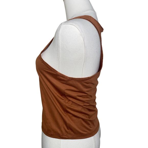 Tracksmith Shirt Womens Medium Twilight Crop Rust/Copper Running Tank Top - Picture 3 of 7